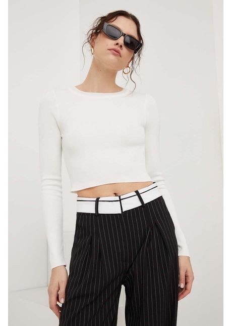 Answear lab pulover femei culoarea alb light