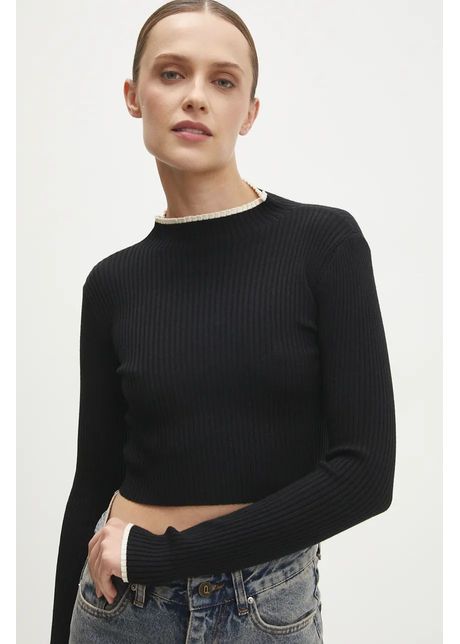 Answear lab pulover femei culoarea negru cu turtleneck