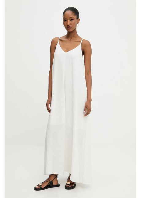 Answear lab rochie culoarea alb maxi evazat