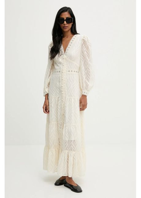 Answear.LAB rochie culoarea alb, maxi, evazati
