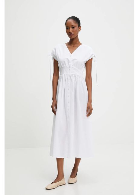 Answear lab rochie culoarea alb midi evazat