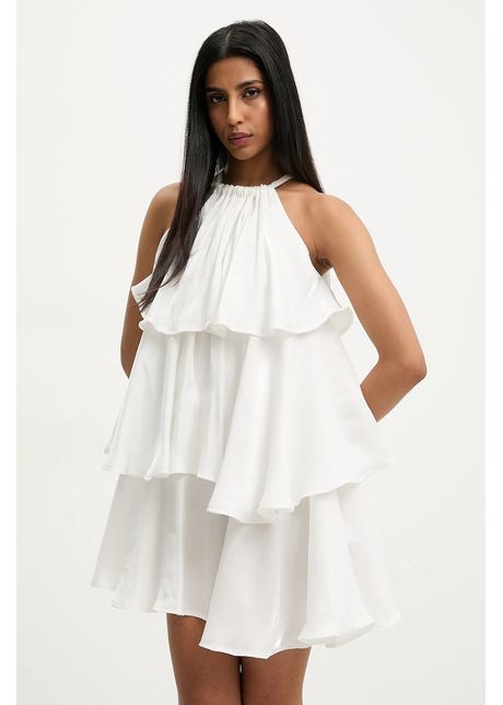 Answear lab rochie culoarea alb mini evazat