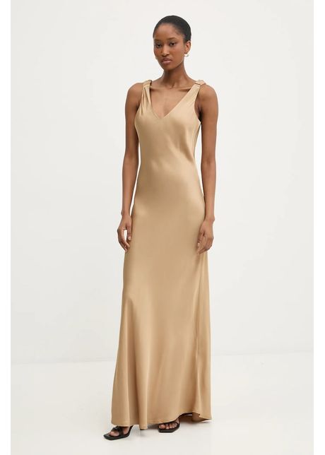 Answear lab rochie culoarea auriu maxi mulat