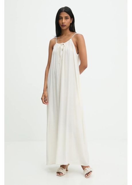 Answear.LAB rochie culoarea bej, maxi, drept