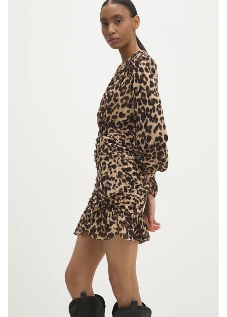 Answear lab rochie culoarea bej mini mulat