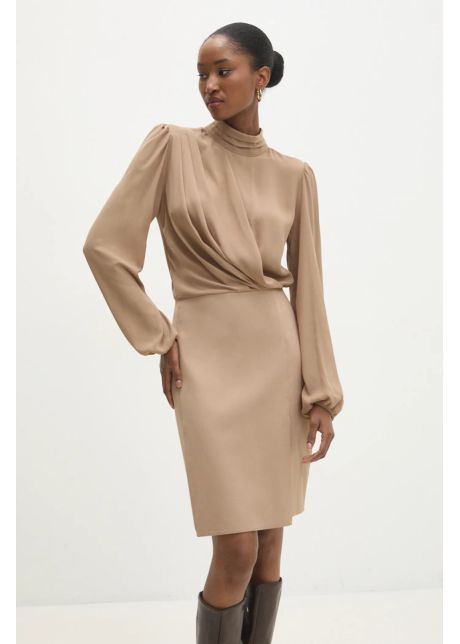 Answear lab rochie culoarea bej mini mulata