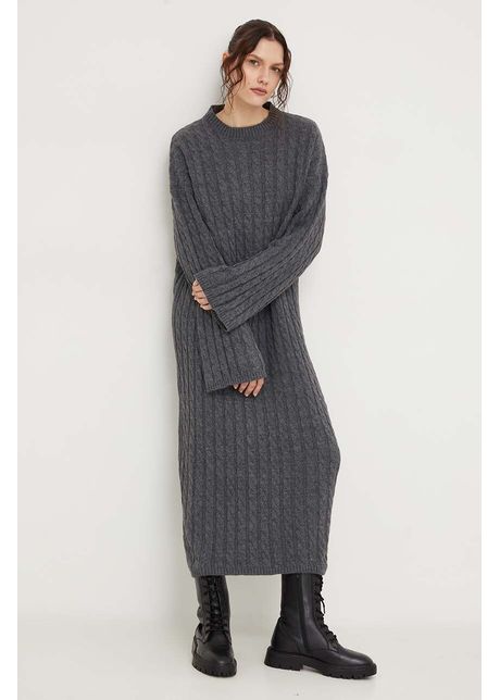 Answear lab rochie culoarea gri maxi oversize