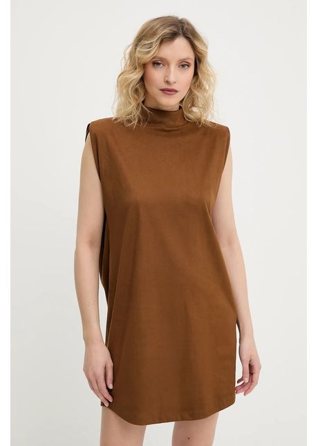 Answear lab rochie culoarea maro mini drept
