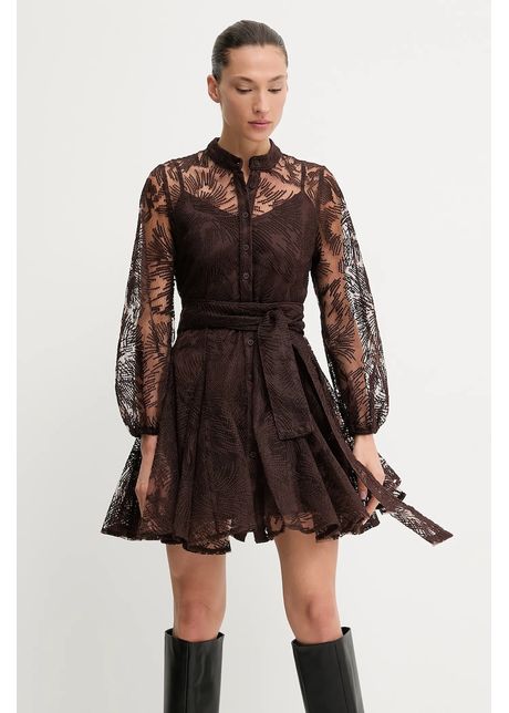 Answear.LAB rochie culoarea maro, mini, evazati