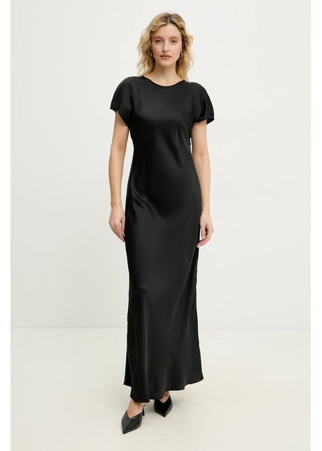 Answear lab rochie culoarea negru maxi dreapt