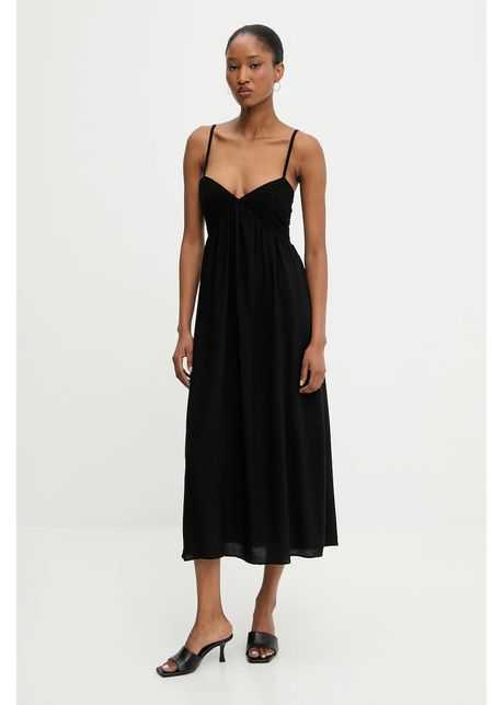 Answear lab rochie culoarea negru maxi evazat