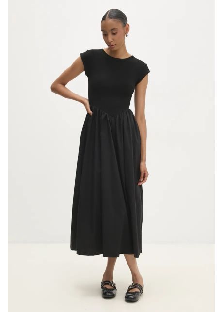 Answear lab rochie culoarea negru maxi evazati