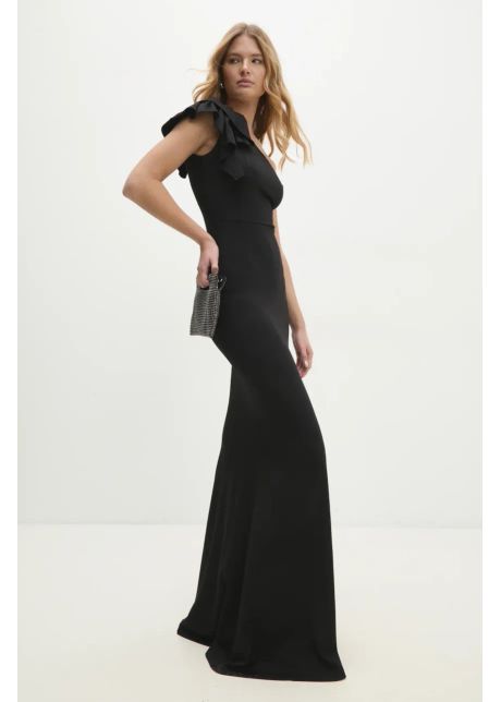 Answear lab rochie culoarea negru maxi evazati