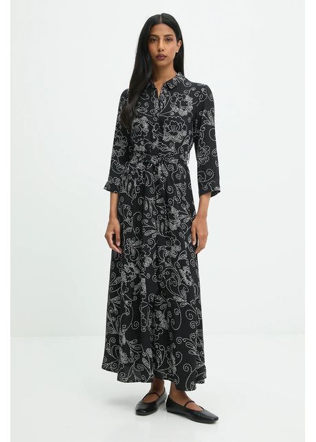 Answear.LAB rochie culoarea negru, maxi, evazati