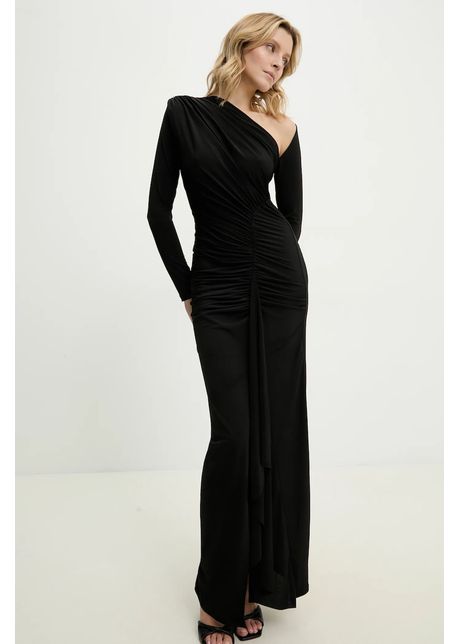 Answear lab rochie culoarea negru maxi mulat