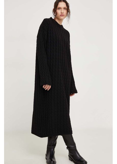 Answear lab rochie culoarea negru maxi oversize