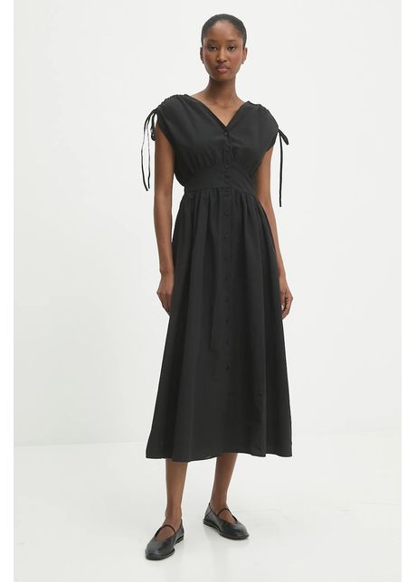 Answear lab rochie culoarea negru midi evazat