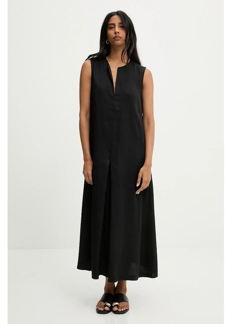 Answear lab rochie culoarea negru midi evazat