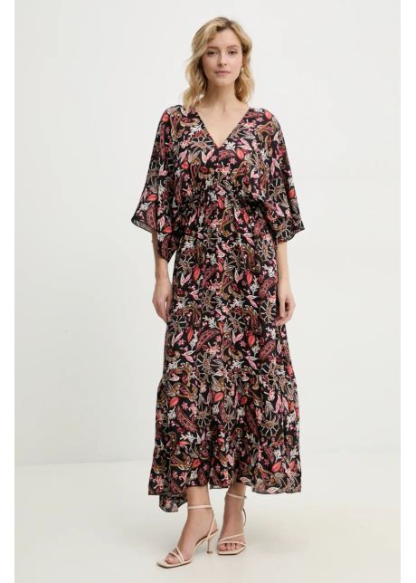 Answear lab rochie culoarea negru midi evazati