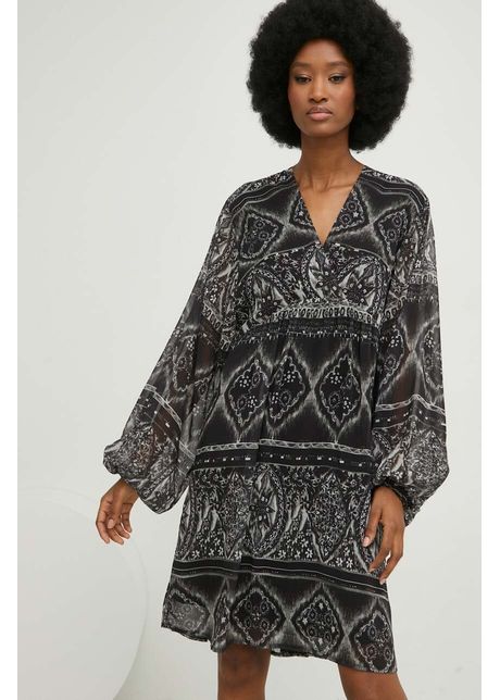 Answear lab rochie culoarea negru mini evazat