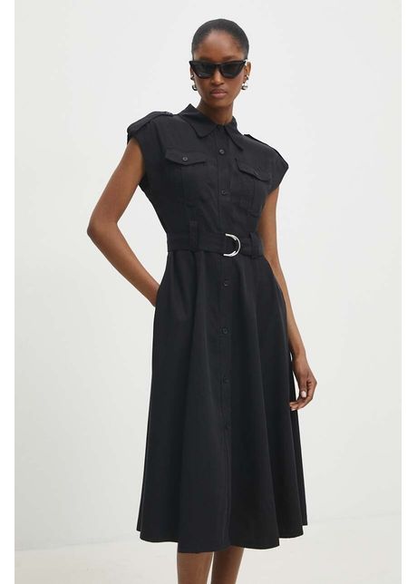 Answear lab rochie culoarea negru mini evazat