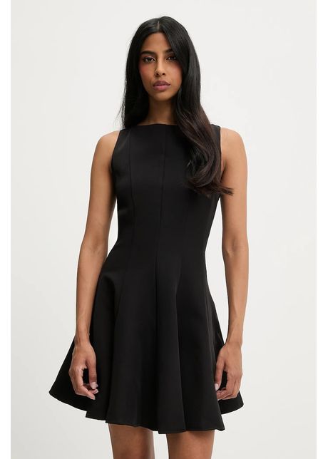 Answear lab rochie culoarea negru mini evazat