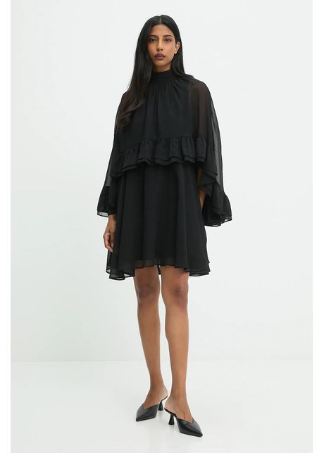 Answear.LAB rochie culoarea negru, mini, evazati