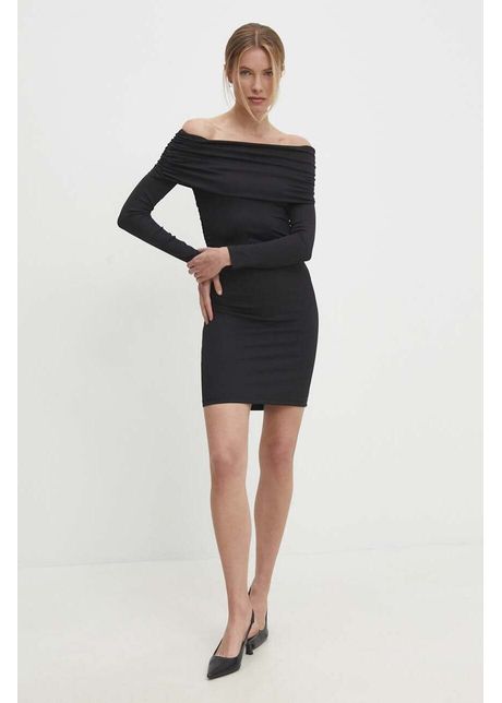 Answear lab rochie culoarea negru mini mulat