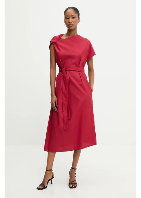 Answear lab rochie culoarea rosu midi oversize