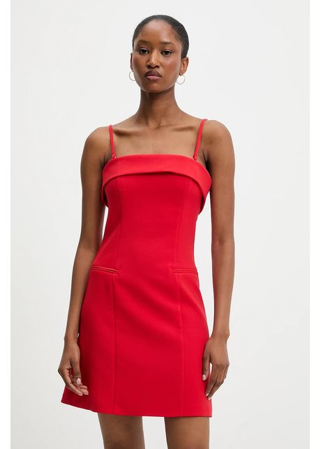 Answear Lab rochie culoarea rosu, mini, evazată