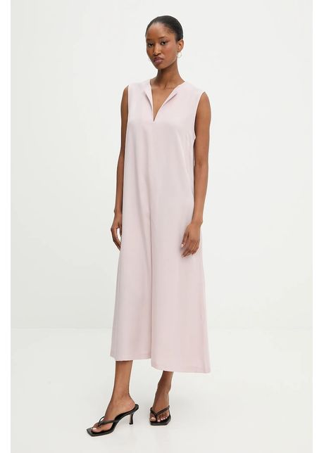 Answear lab rochie culoarea roz midi evazat