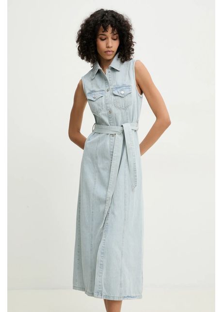 Answear lab rochie din denim maxi dreapt
