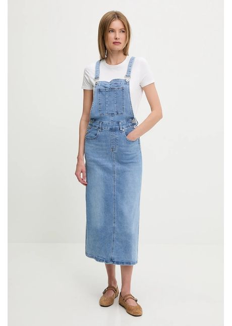 Answear lab rochie din denim midi dreapt
