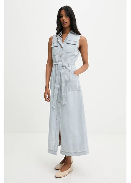 Answear.LAB rochie jeans maxi, drept