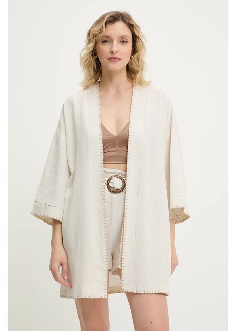 Answear lab sacou din in culoarea bej oversize neted
