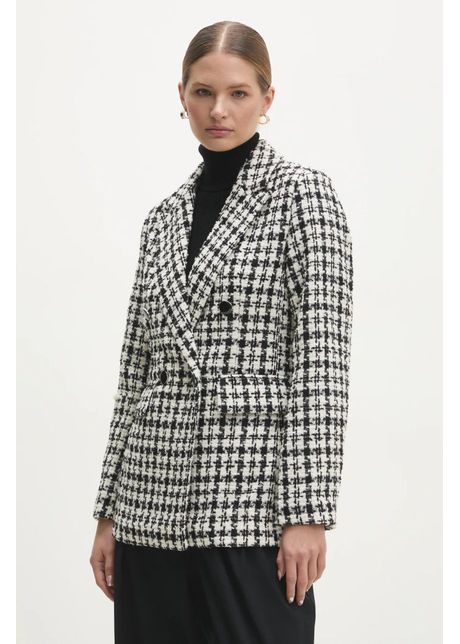 Answear lab sacou din lana culoarea negru cu doua randuri de nasturi modelator