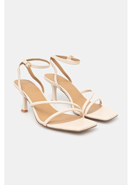 Answear lab sandale de piele culoarea bej