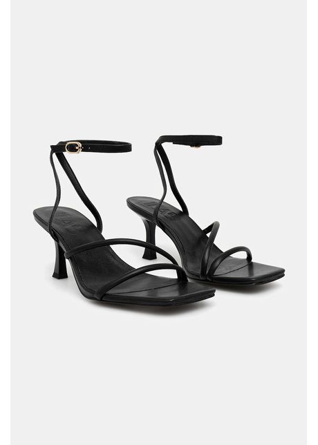 Answear lab sandale de piele culoarea negru
