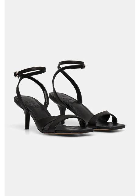 Answear lab sandale de piele culoarea negru