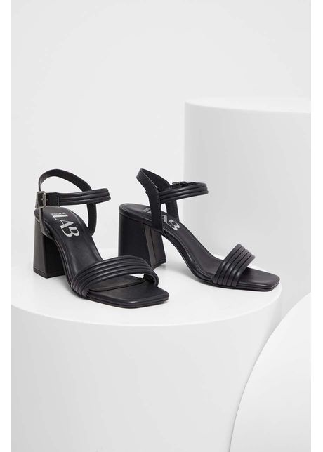 Answear Lab sandale de piele culoarea negru