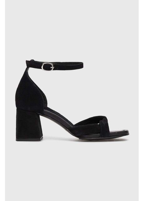 Answear Lab sandale din piele intoarsa culoarea negru