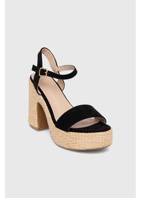Answear lab sandale femei culoarea negru cu toc drept