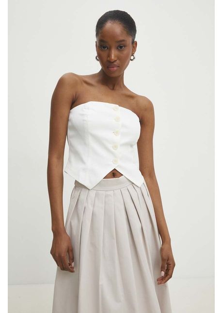 Answear lab top culoarea bej cold shoulder