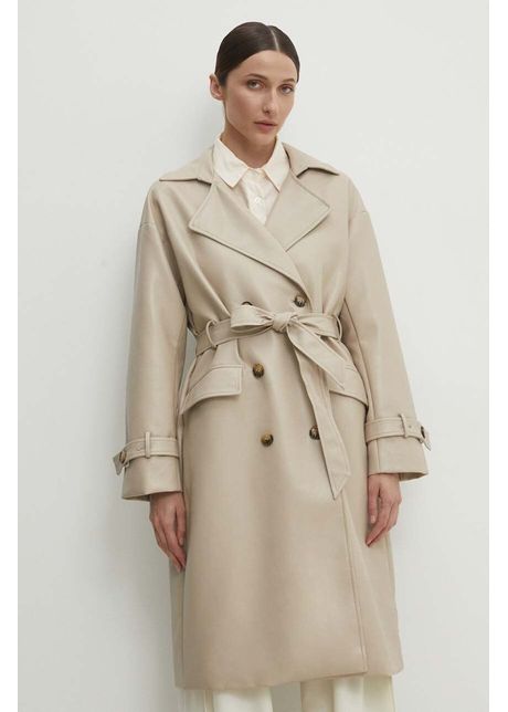 Answear lab trenci femei culoarea bej de tranzitie oversize