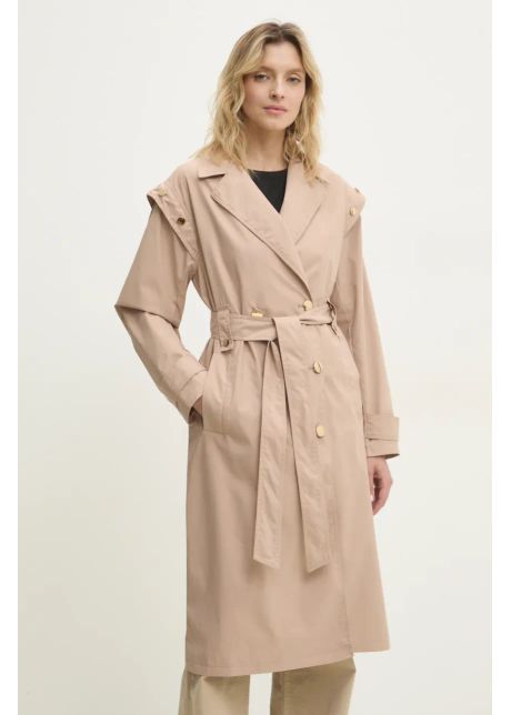 Answear lab trenci femei culoarea bej de tranzitie oversize