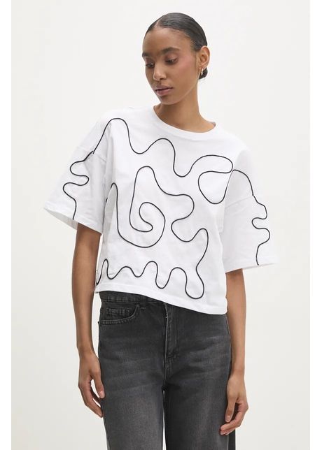 Answear lab tricou din bumbac femei culoarea alb