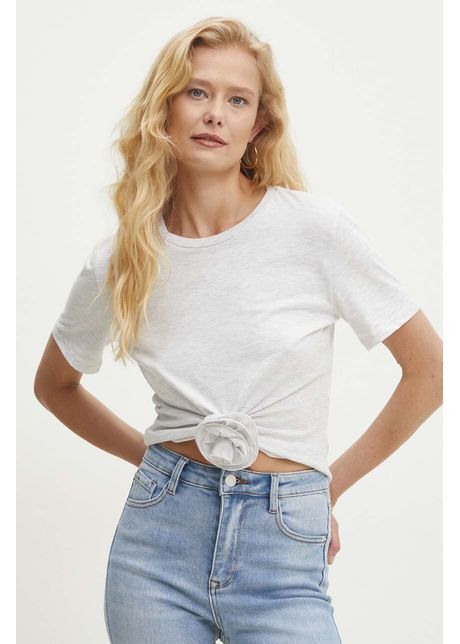 Answear lab tricou din bumbac femei culoarea gri
