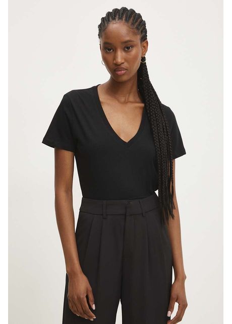Answear lab tricou din bumbac femei culoarea negru