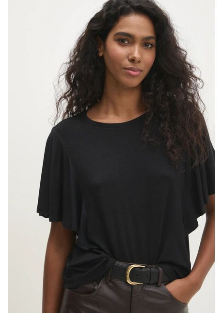 Answear lab tricou din bumbac femei culoarea negru