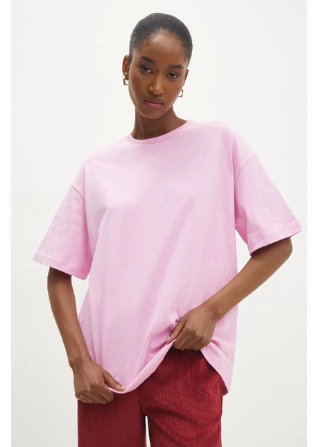 Answear lab tricou din bumbac femei culoarea roz